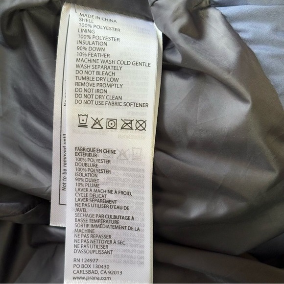 Prana Women's Evelina Hooded Down Puffer Quilted Zip & Toggle Blue‎ Vest Size XL - Picture 8 of 10